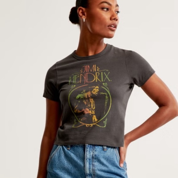 NEW ABERCROMBIE & FITCH 
Vol. 28 Short-Sleeve Jimi Hendrix Graphic Skimming Sz:L - Picture 3 of 8
